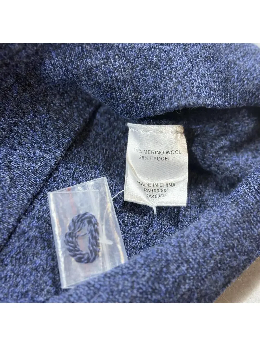 Peter Millar‎ Crown 1/4 Zip Merino Wool Sweater Blue Tagged L Small Fit
